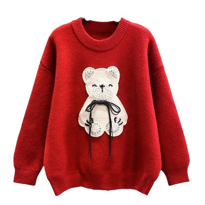Loose Cute Long Sleeve Knit Sweater