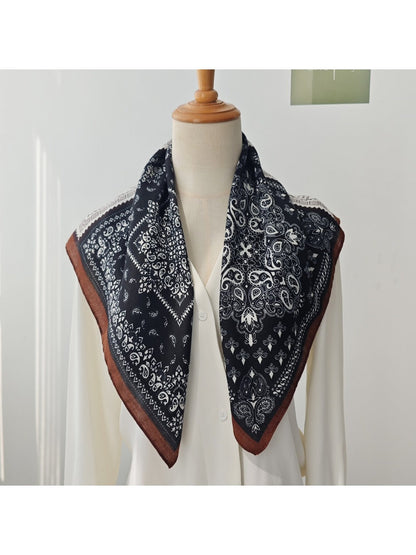 Scarvii - 27'' Paisley Patchwork Square Scarf - Vintage &amp; Elegant