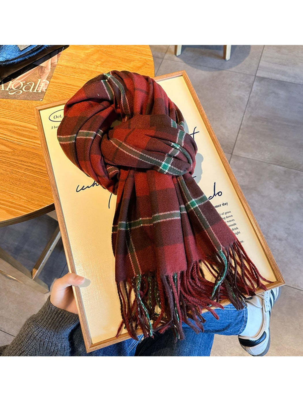 Scarvii - Chunky Plaid and Color-Blocking Winter Scarf for Women
