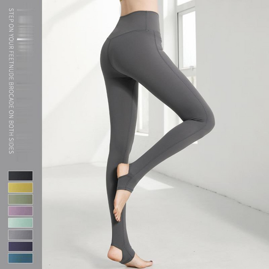Yoga Clothes Women'S Running Fitness Solid Color Pants High Waist Hip Tights Dance Sports Pedal Pants Quick-Drying Yoga Pants