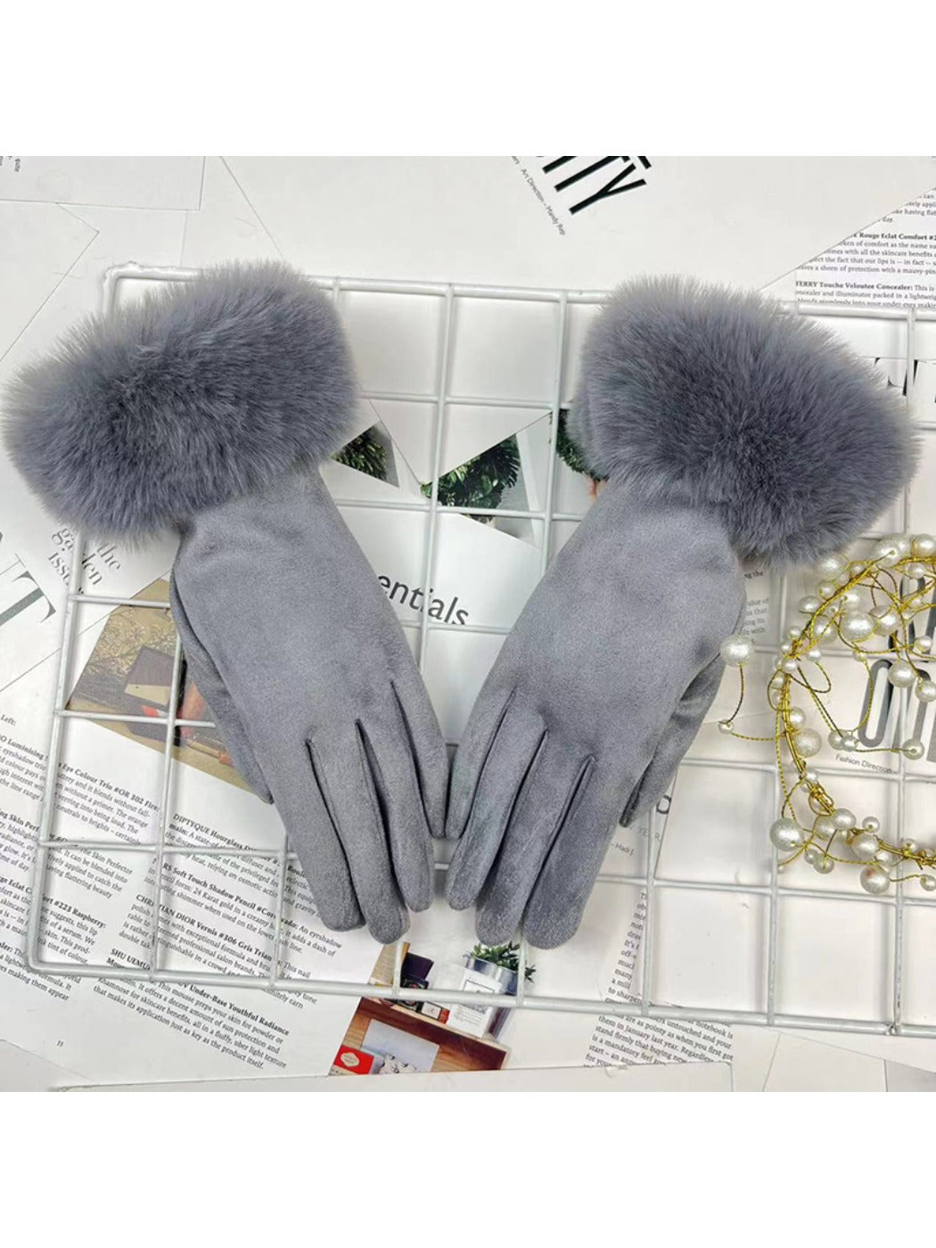 Gloving - Women's Fur-Cuff Winter Gloves