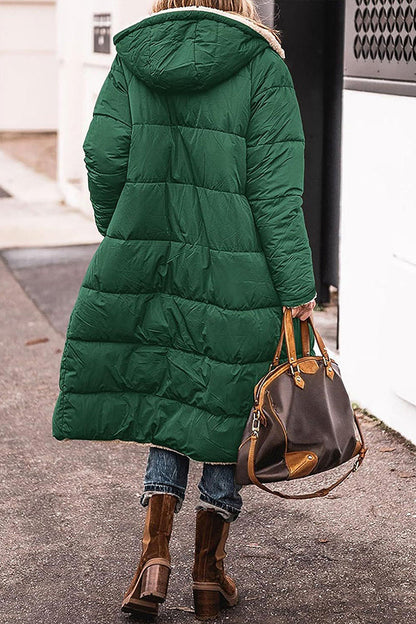 Casual Street Solid Patchwork Hooded Collar Outerwear