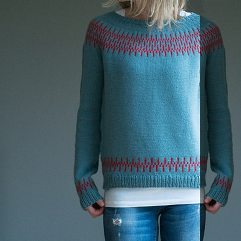 Color Block Knit Sweater