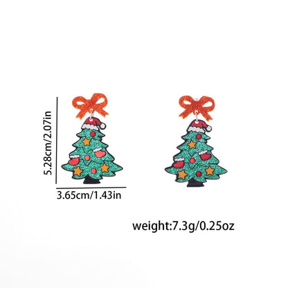 Earwish - Christmas Tree Tassel Earrings - Playful Sparkle