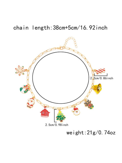 Bauai - Christmas Enamel Pendant Chain Necklace Bracelet