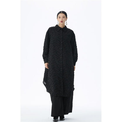 Vintage Jacquard Long Coat