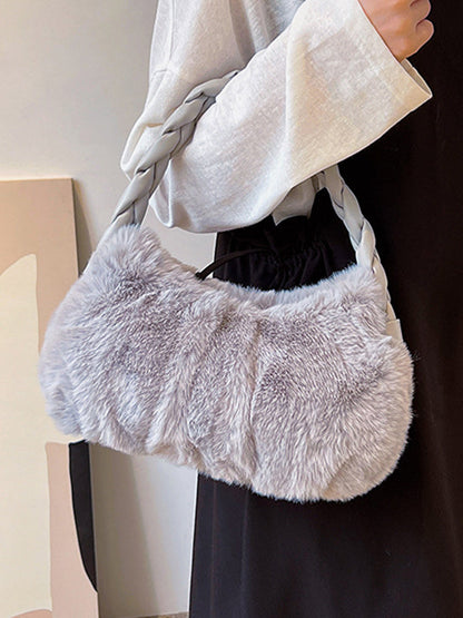 Pleated Split-Joint Woven Bags Handbags