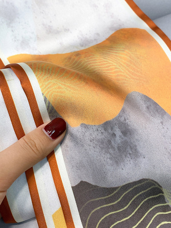 Original Oil Painting Printed Silk Scarf