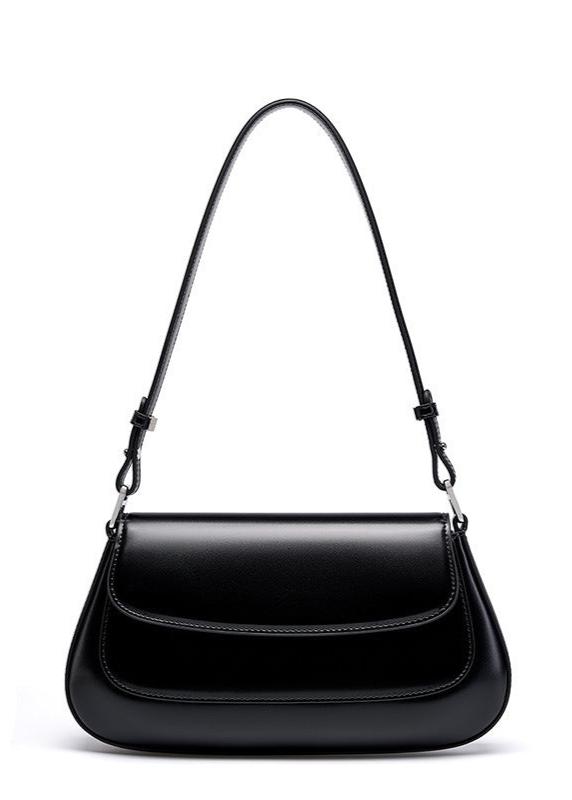 High Grade Leather Shoulder Bag With Dual Flap