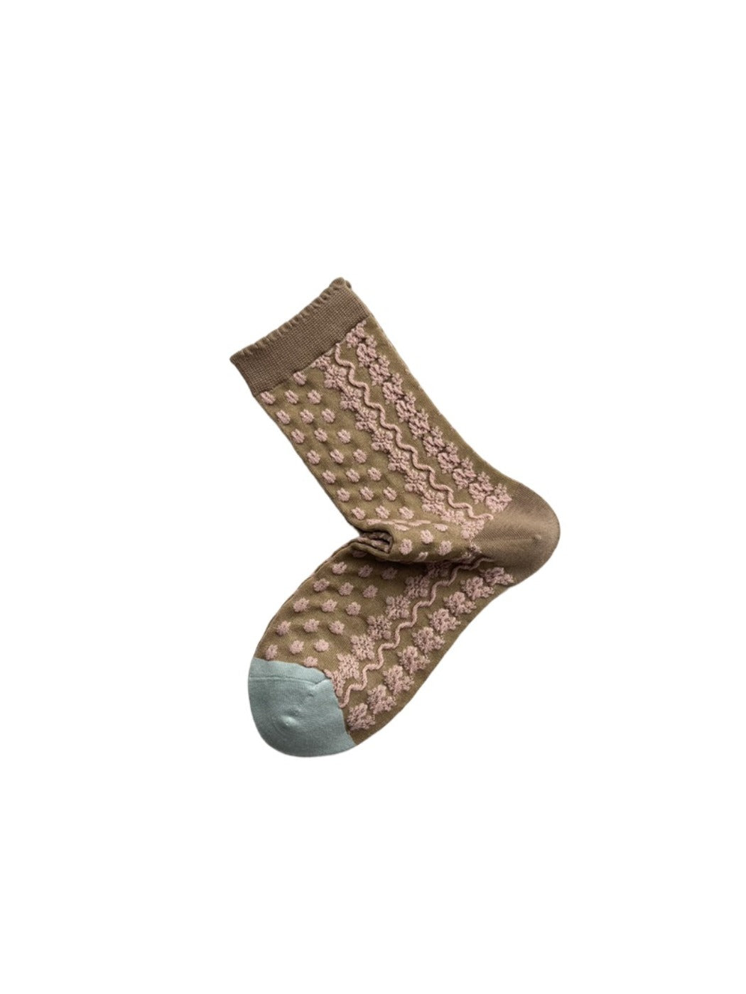 Rufia - Vintage Floral Embossed Socks