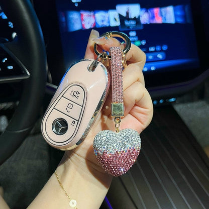 Full Diamond Heart Keychain Pendant