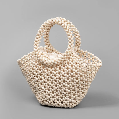 Casual Handmade Beach Hollow Out Bead Bag