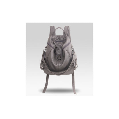 Plain Large Capacity Riveted Shoulders Bag