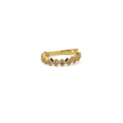 Geometric Diamond Ear Bone Clip Earring