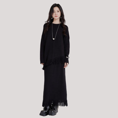 Cardigan And Skirt Set