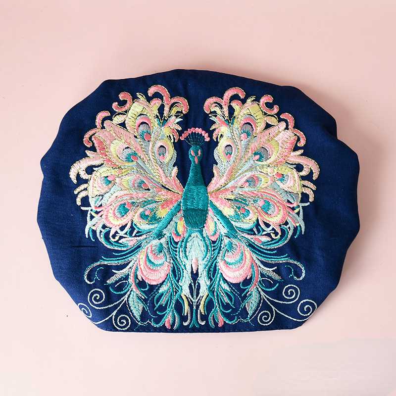 Embroidered Headgear Spring And Autumn Thin Disc Hair Headscarf Hat Ethnic Style 2024 New White Hair Hat