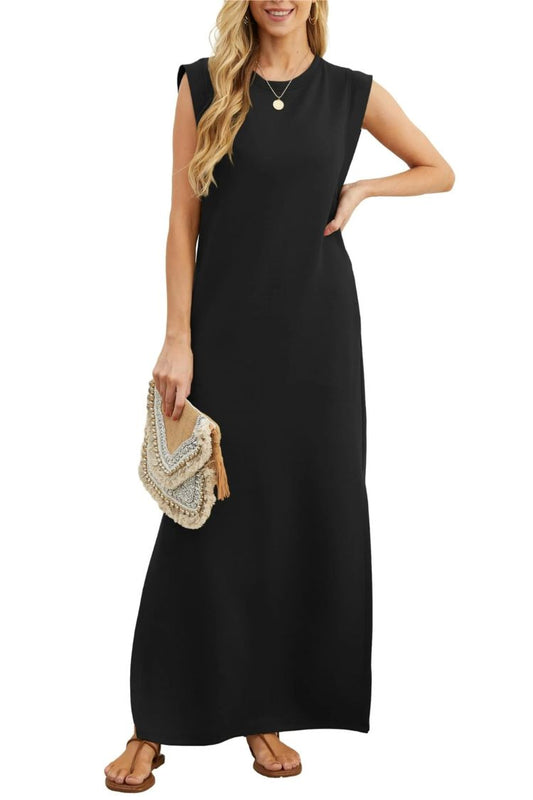 Women's Casual Loose Split Wrinkle-Free Maxi Dress