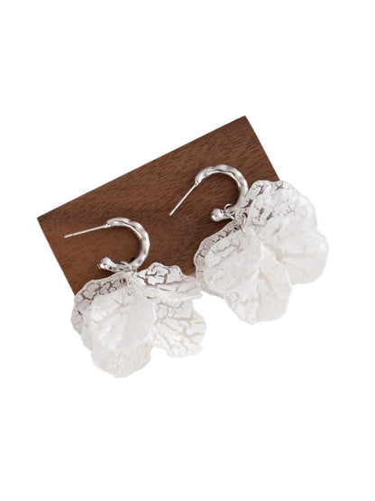 Earwish - Summer Fresh Petal Drop Earrings - Dainty &amp; Elegant