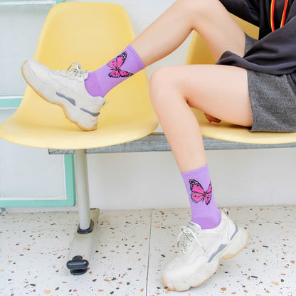 Rufia - Butterfly Print Colorful Socks