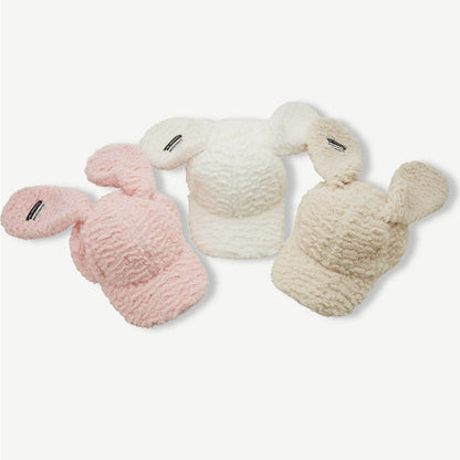 Cute Plush Long Ears Bunny Baseball Cap