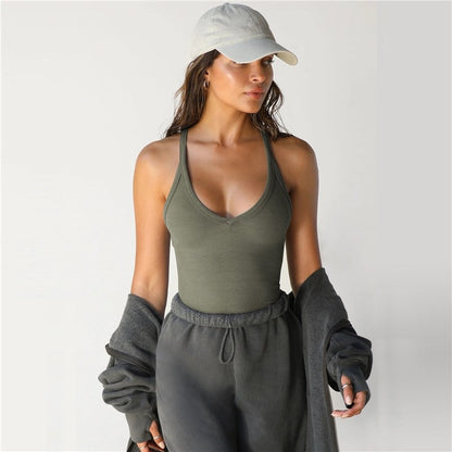 Solid Color Slim-Fit Tank Top