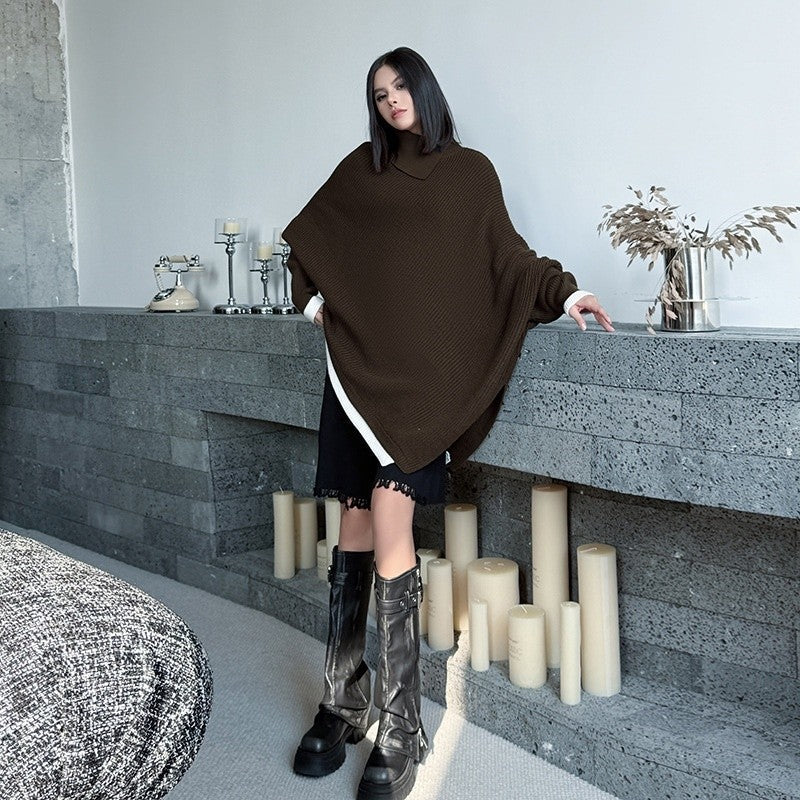 Irregular Batwing Sleeve Sweater