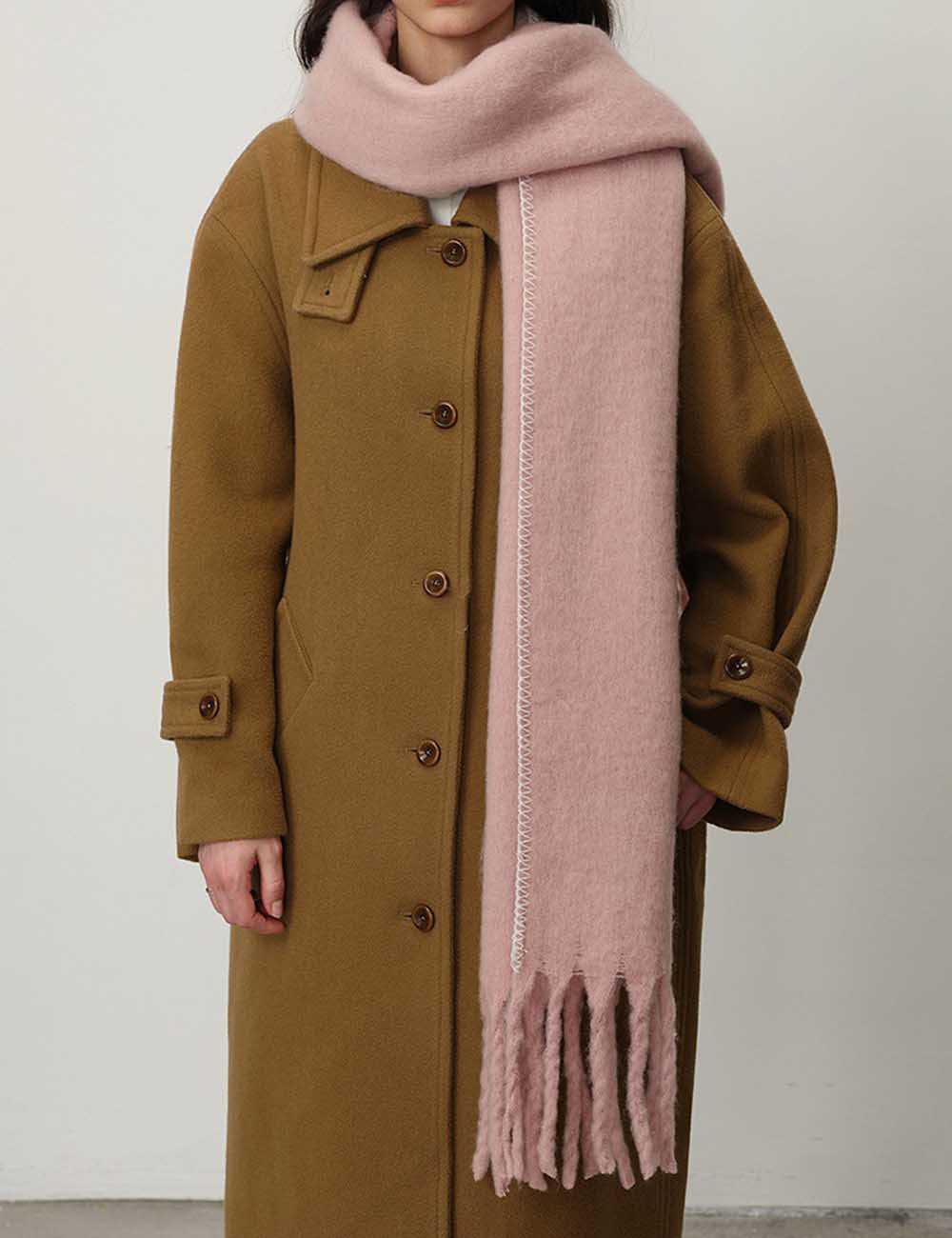 Warm Plush Thick Cashmere Fringe Winter Scarf