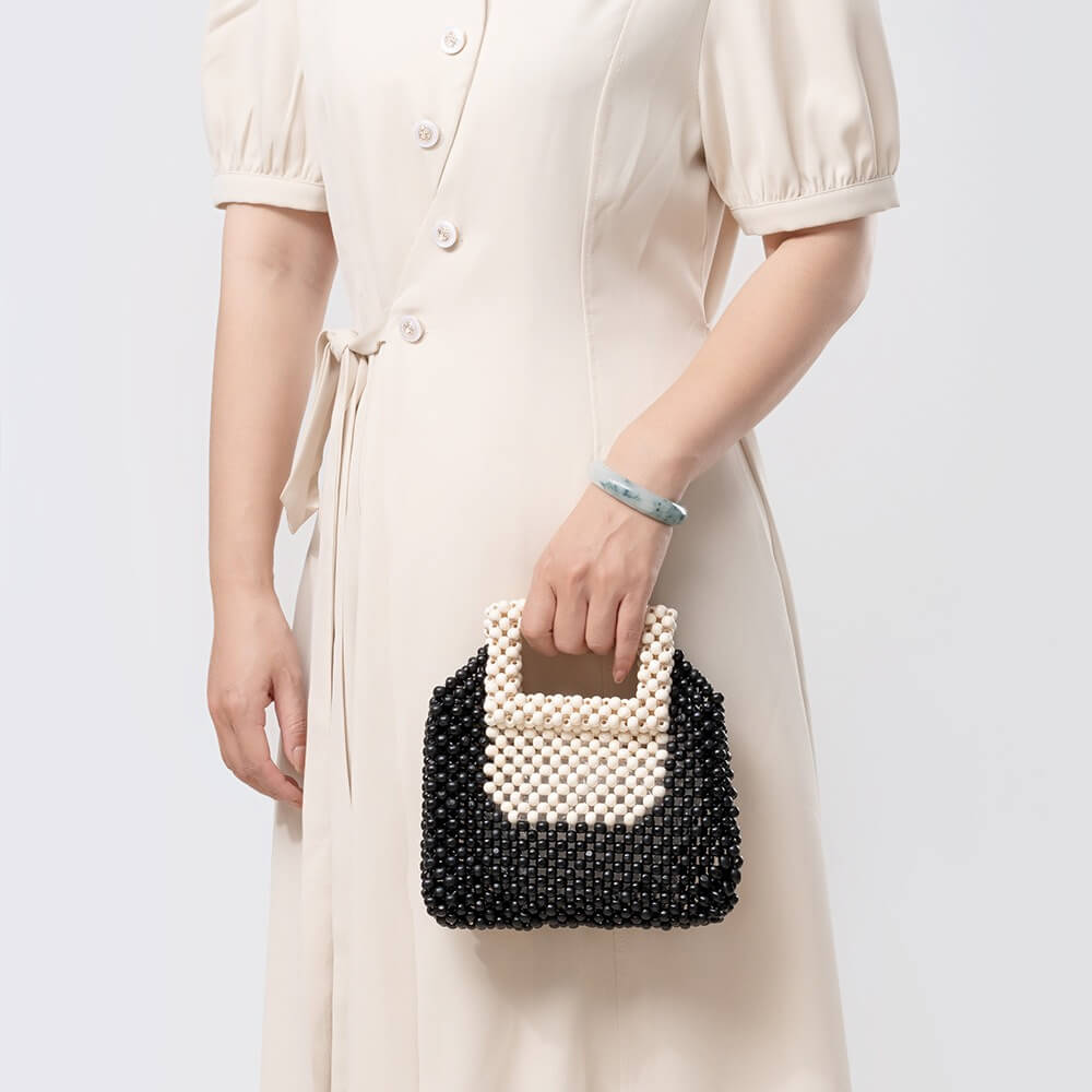 Color Block Handmade Tote Bag