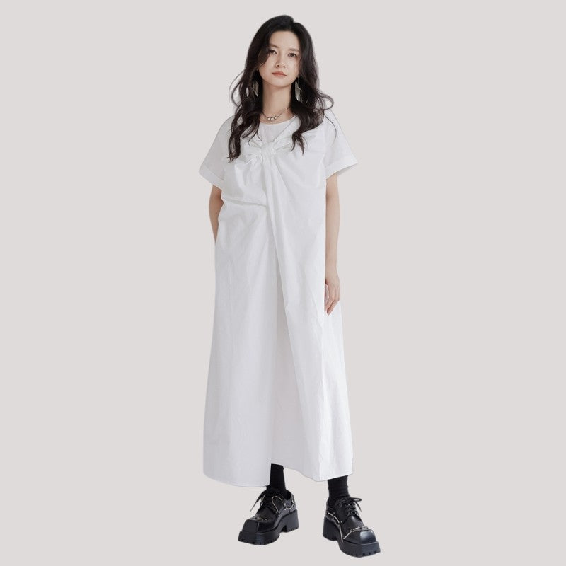 Solid Color Loose Fit Dress