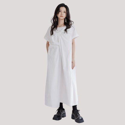Solid Color Loose Fit Dress