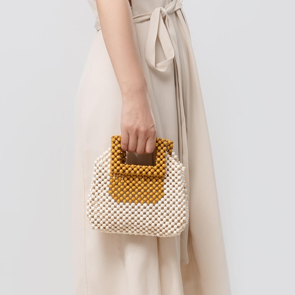 Color Block Handmade Tote Bag