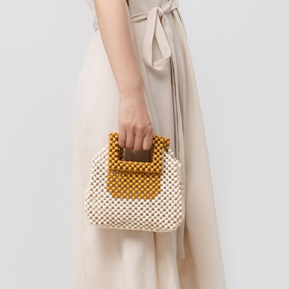 Color Block Handmade Tote Bag