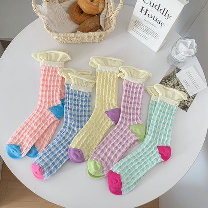 Rufia - Candy-Colored Mesh Long Socks