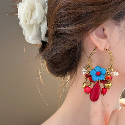 Earwish - Boho Woven Floral Beads Earrings - Sweet &amp; Bold