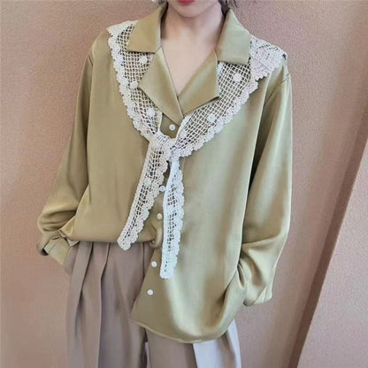 Scarvii - Hollow-Out Lace Knit Small Shawl