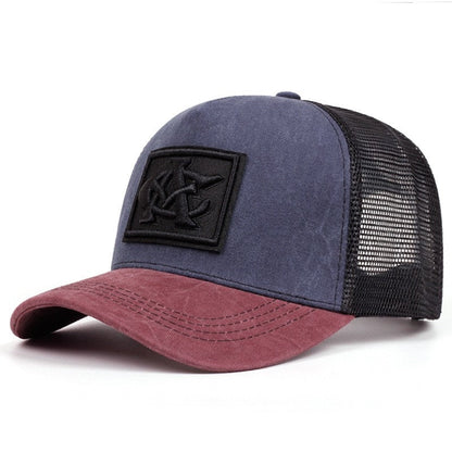 AC Letter Embroidered Flat Brim Baseball Cap Unisex Design