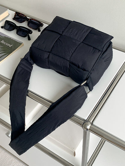 Adjustable Split-Joint Padded Woven Crossbody Bags
