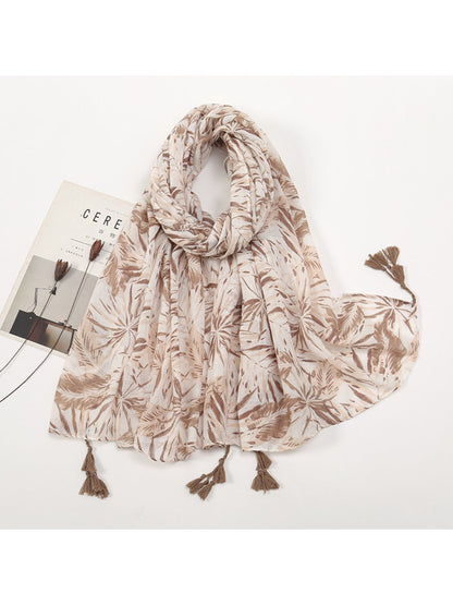 Scarvii - Color-Blocked Shawl Scarf with Tassels - Stylish &amp; Versatile