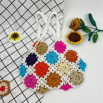 Cosbai - Boho Crochet Handbag Tote Bag – 5 Colors