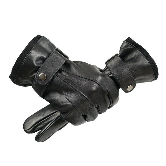 Men's Patchwork Leather Gloves