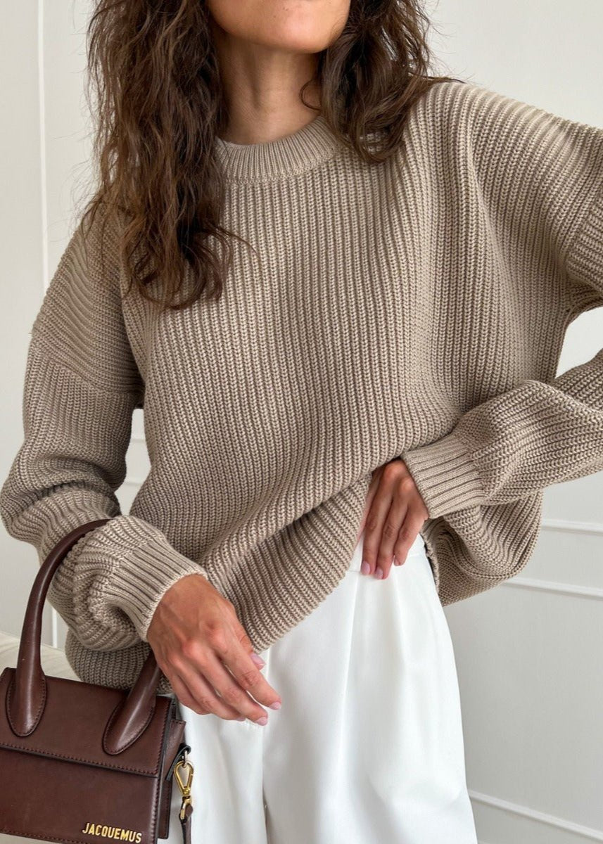 Loose Sweater Soft Fabric Round Neck Design