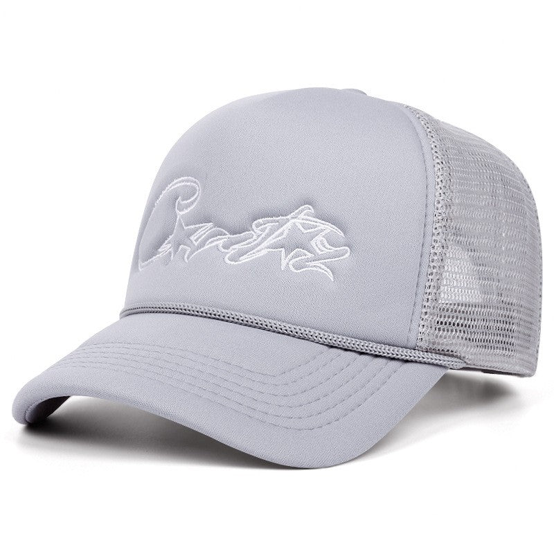 Matching Couple Embroidered Mesh Baseball Cap Breathable Sun Hat