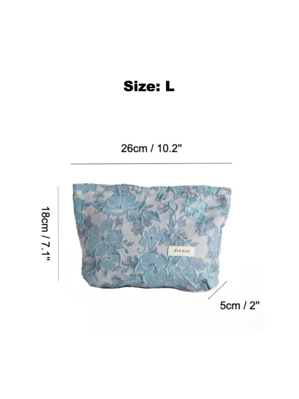 Cosbai - Coin Purse &amp; Cosmetic Bag with Floral Prints - 2 Sizes