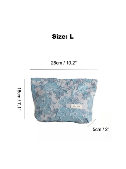 Cosbai - Coin Purse &amp; Cosmetic Bag with Floral Prints - 2 Sizes
