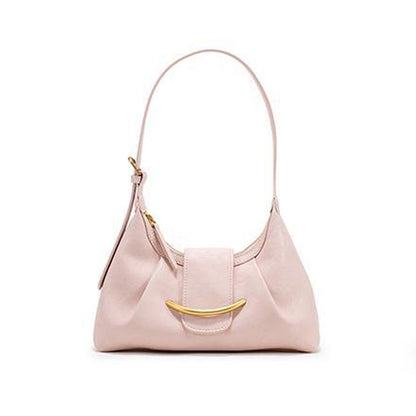 Trendy Crescent Solid Color Tote Shoulder Bag