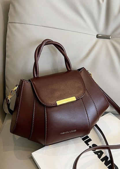 Mini Bag PU Leather Structured Mocha Style