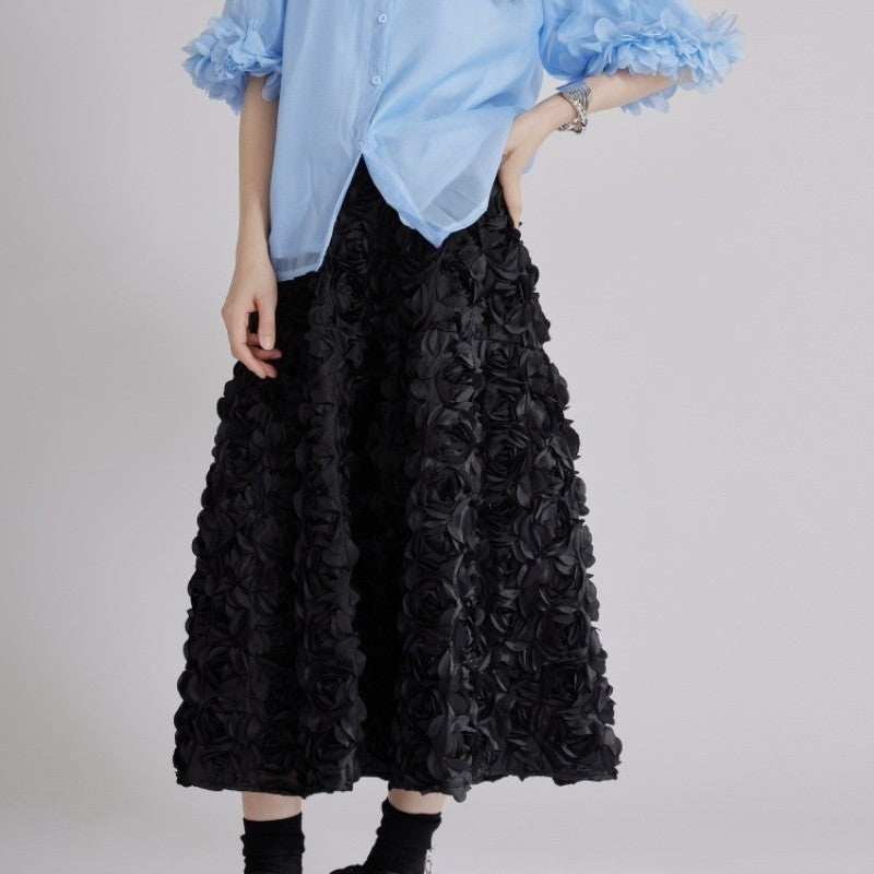 Floral Embroidered Skirt
