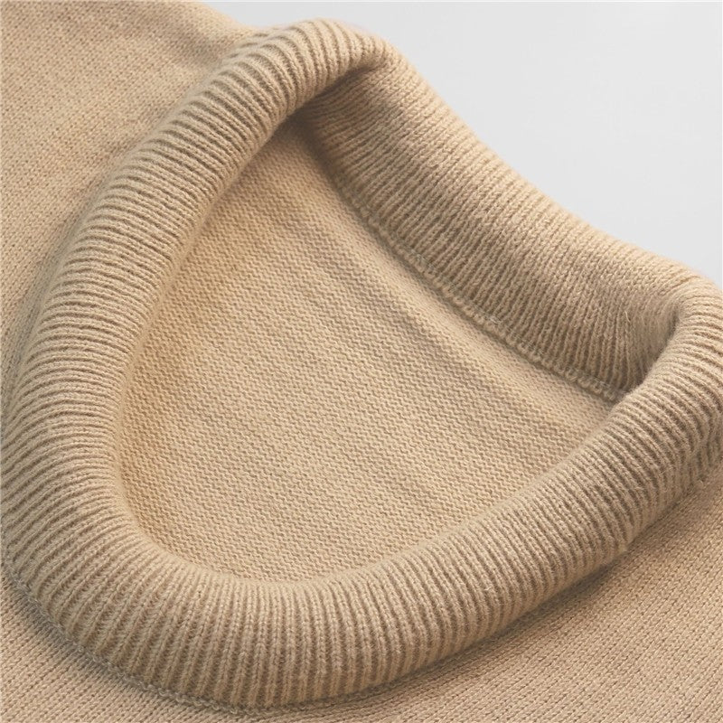 Stylish Loose Fit Solid Color Knit Sweater