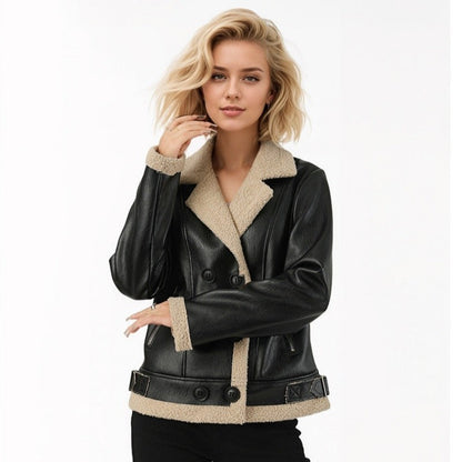 Fur Collar Shearling Jacket