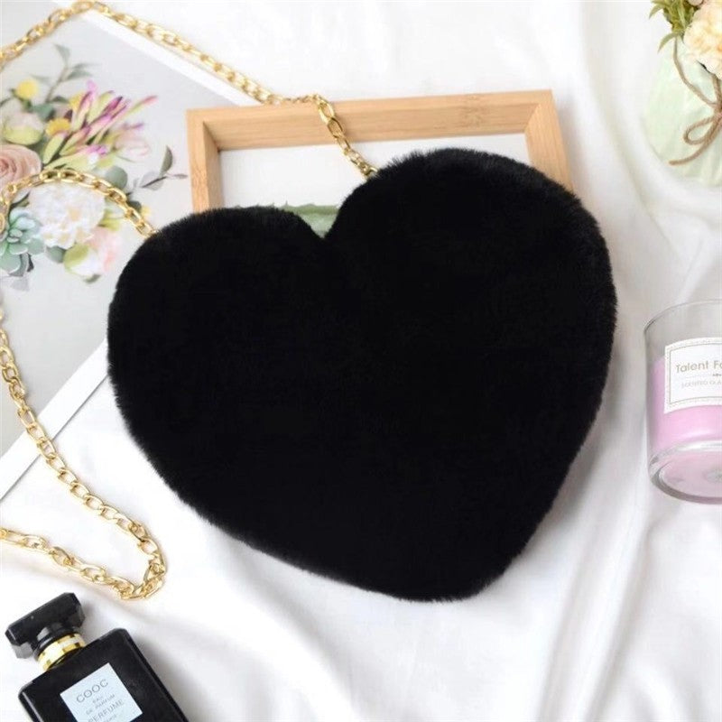 Plush Love One-Shoulder Diagonal Chain Bag